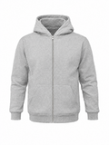 REGULAR ZIP HOODIE - HI MELANGE