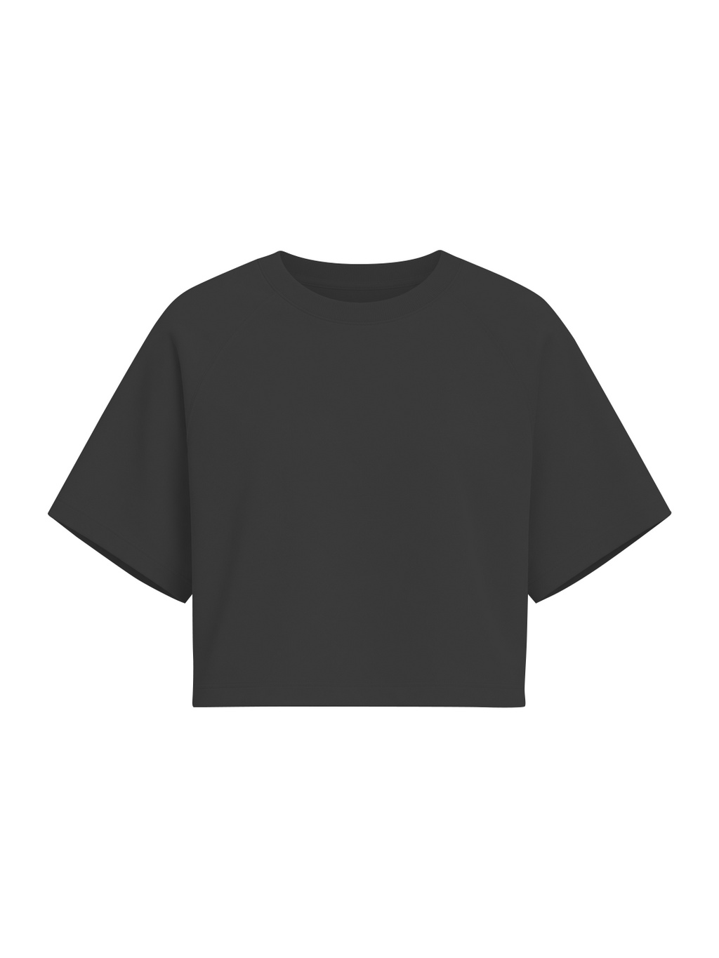 CROPEDTEE - COAL BLACK