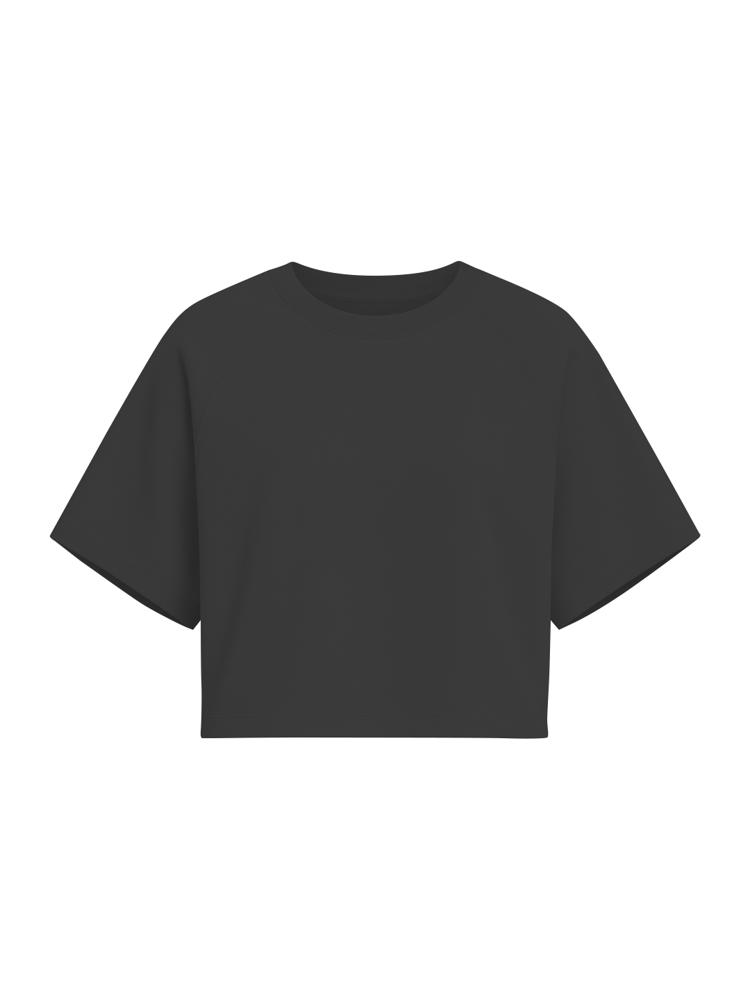 CROPEDTEE - COAL BLACK