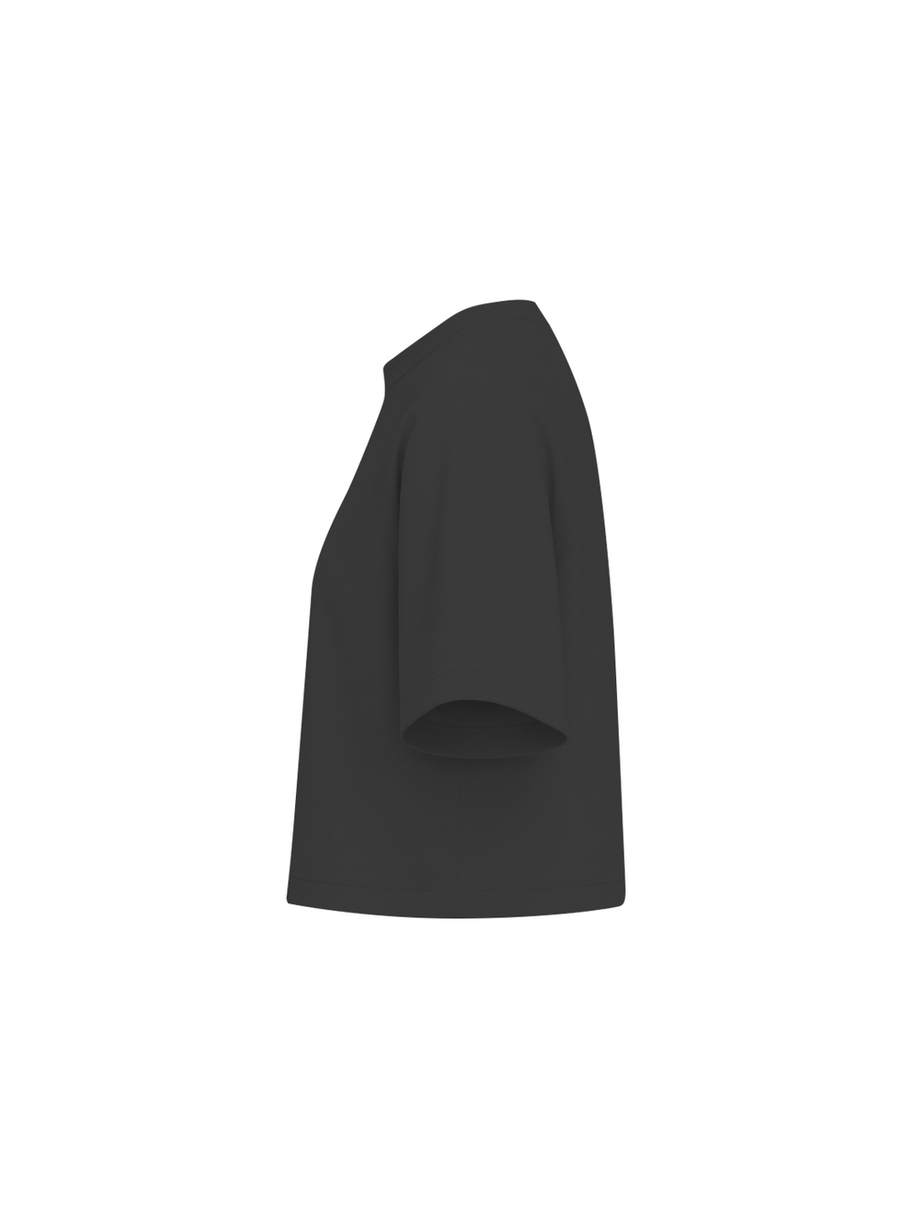 CROPEDTEE - COAL BLACK