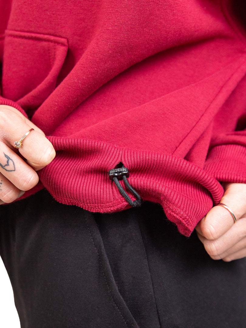 OVERSIZE HOODIE - MERLOT RED