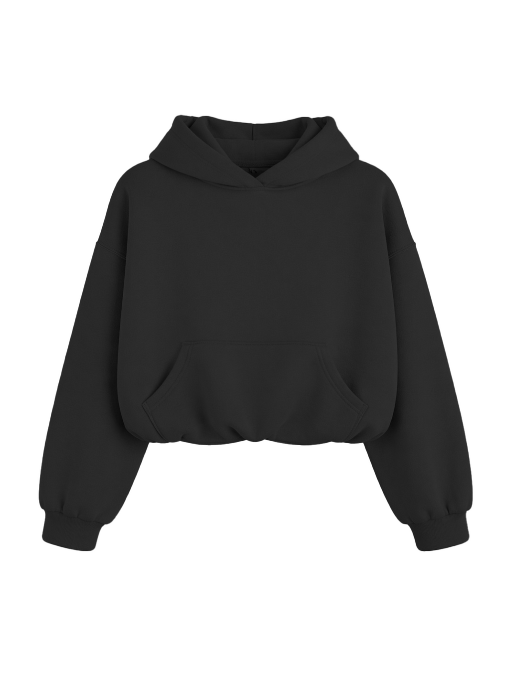 COZY CROPPED - COAL BLACK