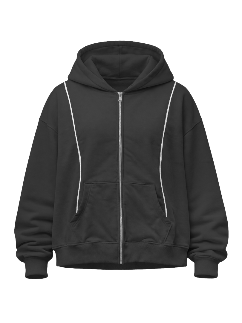 RIFT ZIP HOODIE - BLACK STREET