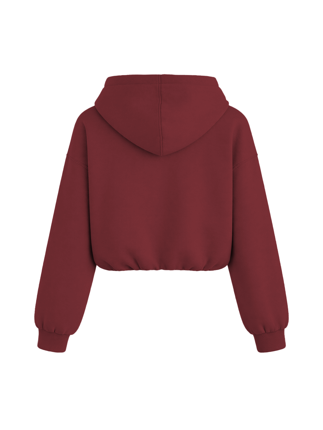 COZY CROPPED - MERLOT RED