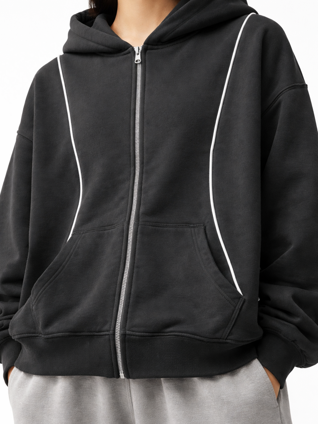 RIFT ZIP HOODIE - BLACK STREET