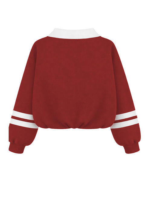 COLLAGE HOODIE - MERLOT RED