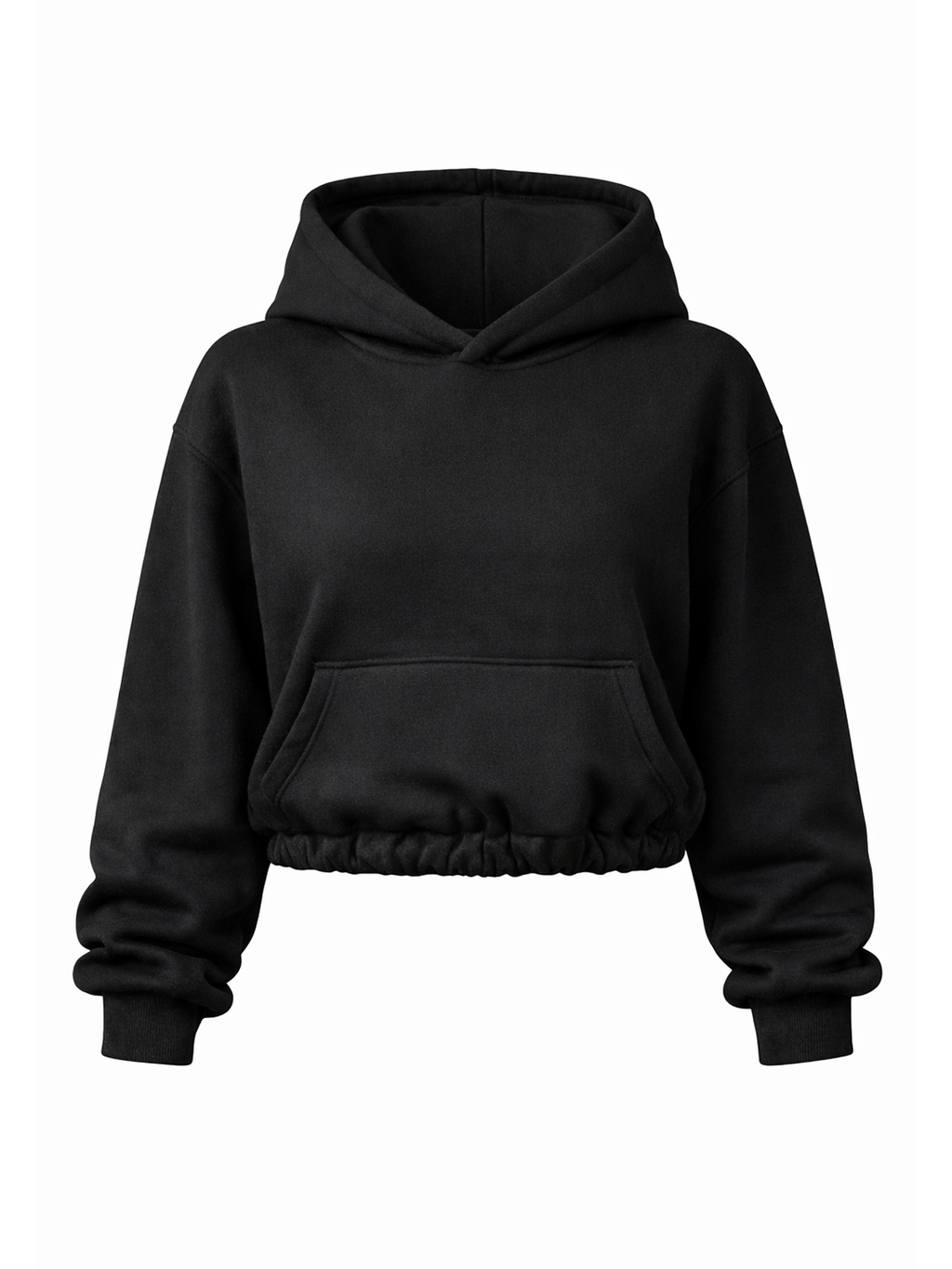 CROPPED PUFFY - COAL BLACK